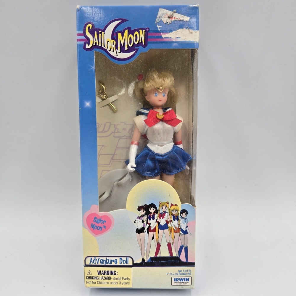 Sailor Moon 6" IRWIN KB TOYS Vintage 2000 Adventure Doll Figure New Sealed Box